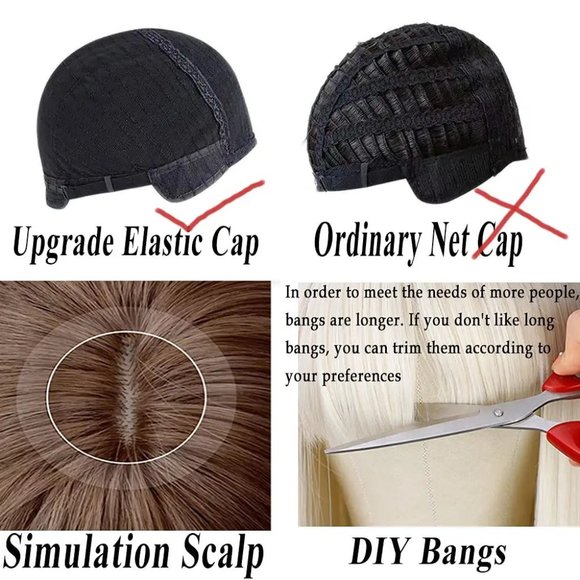 Neon Green Hair Wig With Bangs For Women Drag Queen - Picture 5 of 6